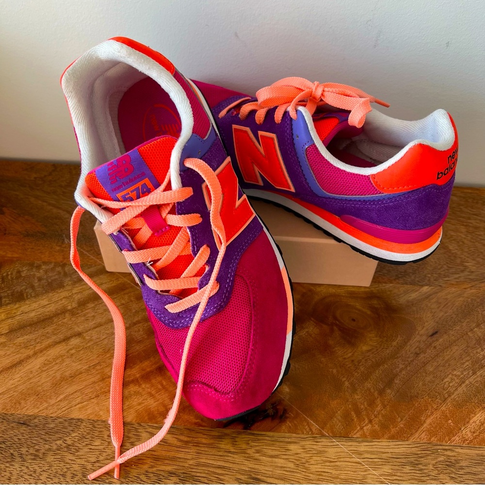 New Balance 754 classic suede mesh multicolour purple pink orange 6M 7.5W - Picture 5 of 7